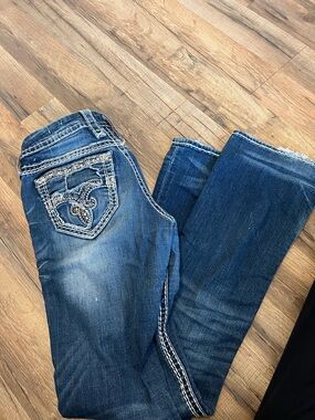 Rock Revival Women's Embellished Blue Boot Cut Jeans